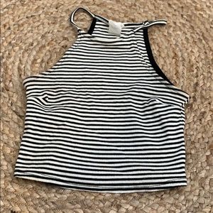 Black and white crop top